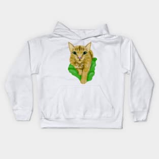 Cute, smiling kitten Kids Hoodie